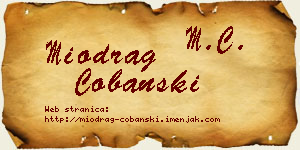 Miodrag Čobanski vizit kartica